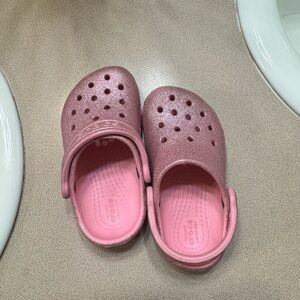 CROCS Glittery Pink Kids Water Shoes